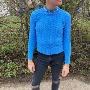 Blue unisex baby sweater